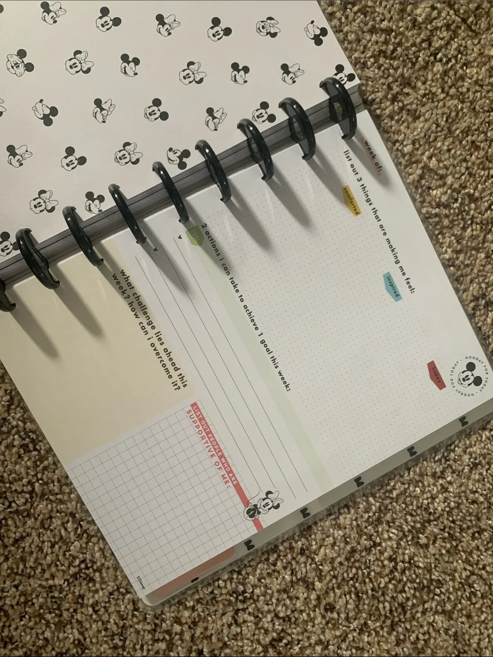 Disney Yellow Mickey & Minnie Guided Happy Journal by The Happy Planner